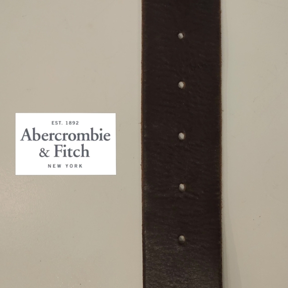 Y2K Abercrombie & Fitch Unisex Size L /36W Dark Brown Belt w/ Silver Oval Buckle - Picture 7 of 7